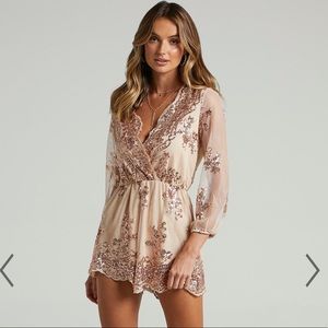 Rose Gold Sequin Romper